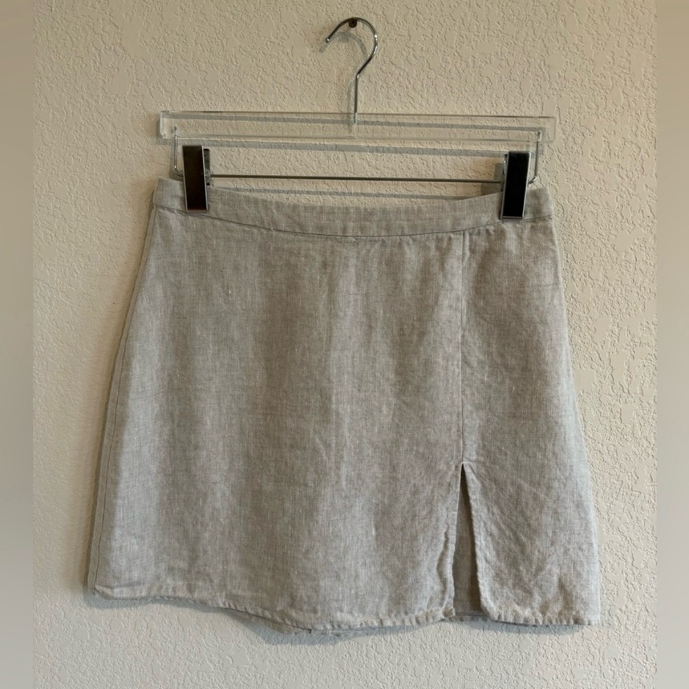 Reformation linen mini skirt size 0